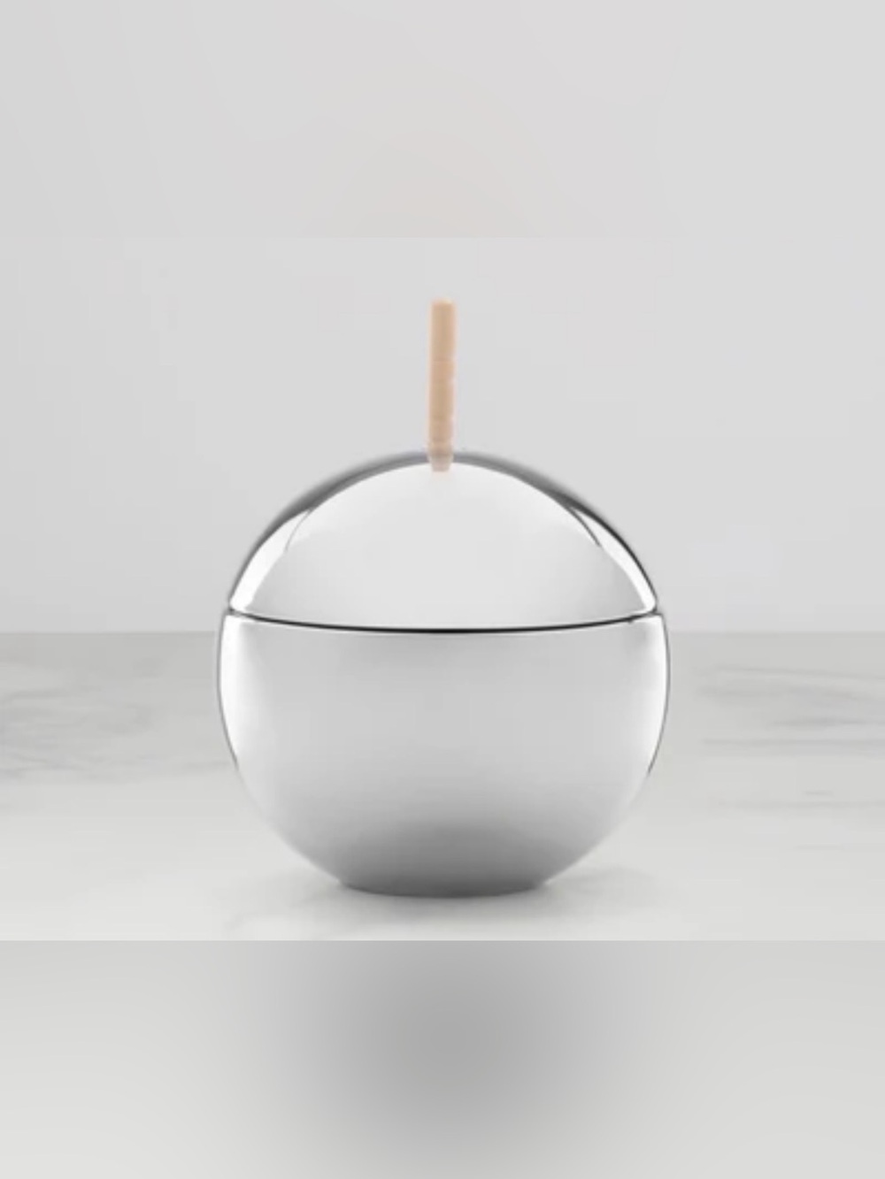 KATE SPADE & LENOX HONEY POT- Silver with bright blue interior.